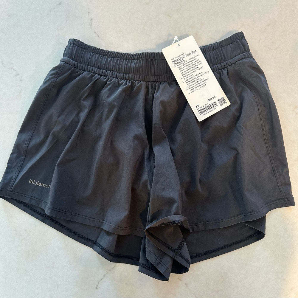 Lululemon Pace Crush High Rise Short 2.5” Black